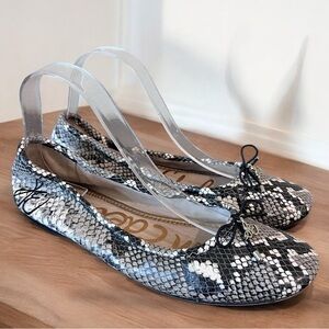 Sam Edelman Ballet Flats  Animal Print
Leather Snakeskin Women’s Size 9
